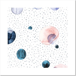 Pocket - Speckled Watercolor Circle Dots Posters and Art